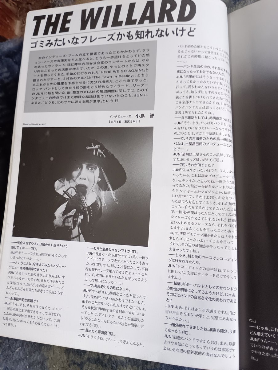 punk3969's tweet photo. 『DOLL』　No.48にて。今思えば　KLAN氏脱退など　かなりキツいメンバー状態だったと思います。土屋昌巳さん　プロデュース時期の　Jun氏インタビュー　#ザ・ウイラード https://t.co/OAEXAtNUXe