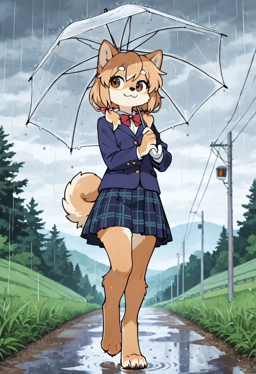 kemonmo3's tweet photo. こむぎ「雨が強いから気を付けてくださいね！」

#ケモノ　#メスケモ   #AIart️️️️️️️️️️️️️️️️️️️️️️️️️️️️️️️️️️️️️️️️️️️️️️️️️️️   #制服 https://t.co/KnJJrd6B9s