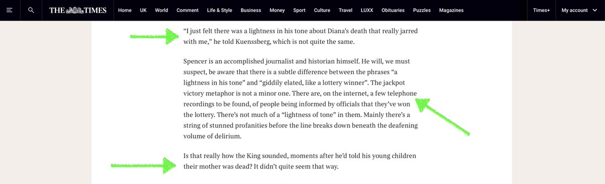 JayJay103769's tweet photo. Great article in The Times today by Tom Peck about the fumbling interview Spencer gave to the BBC. Changing his story already, remind you of anyone? https://t.co/wsDM5al0WK