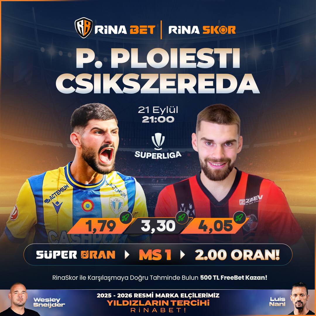 rinasosyal1's tweet photo. ⚽️ Rina Skor’da P. Ploiesti - Csikszereda karşılaşması sahnede!

⚡️ Skoru doğru tahmin et, 500₺ FreeBet kazan!

🔥Süper Oran Fırsatını kaçırma!

👉 Spor Bahislerinin adresi | https://t.co/VsCKLlSPoh https://t.co/jOxLcG2nuF