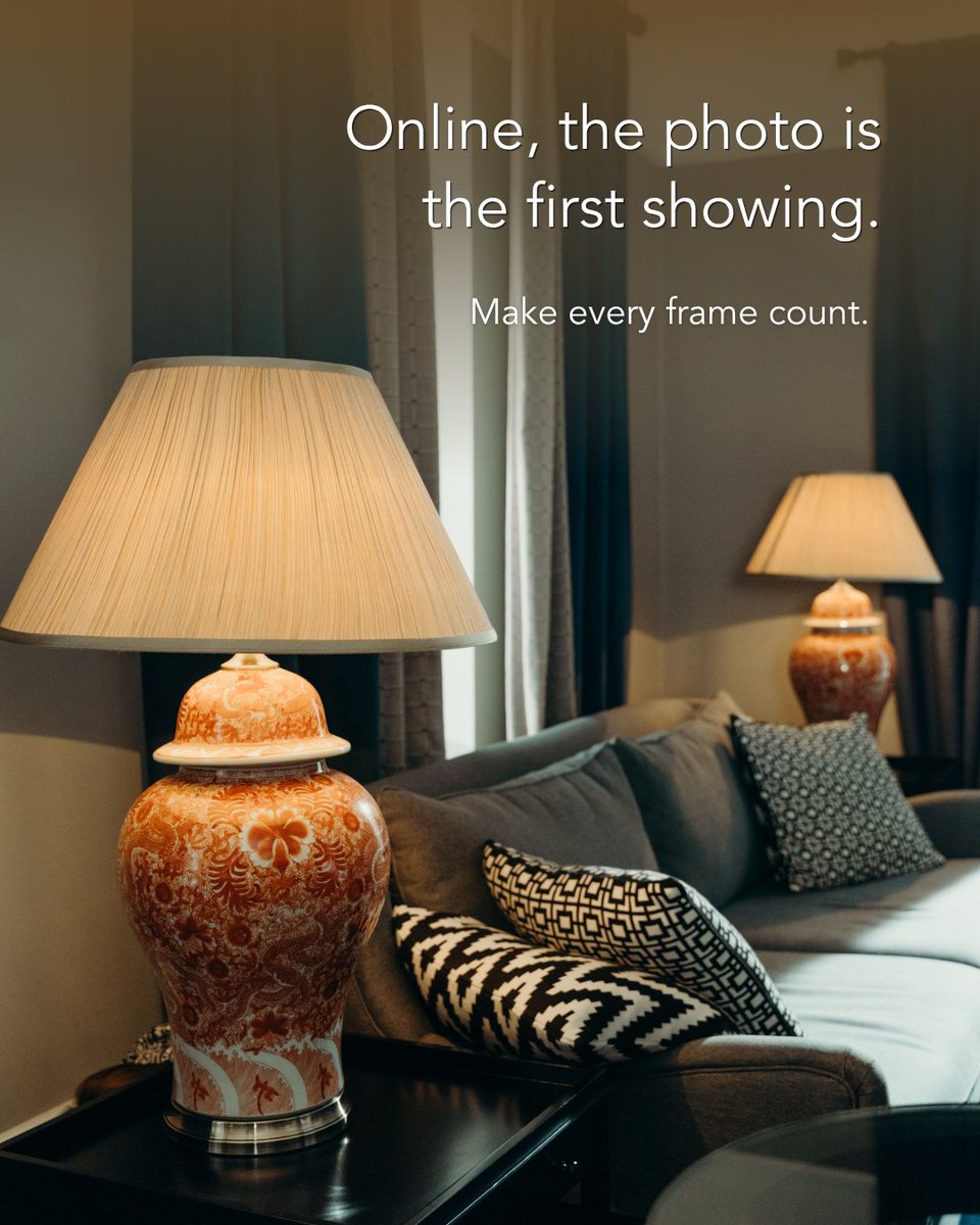 HomeStagingOrg's tweet photo. A dim photo loses buyers before they even book a viewing. ⚡ 

This season we're staging for the camera first.  Because online, the photo is the first showing. Get that right, and the viewing books itself.  

#propertyphotography #homestaging #autumnlisting #listingphotography https://t.co/ItwwZIHD1Y