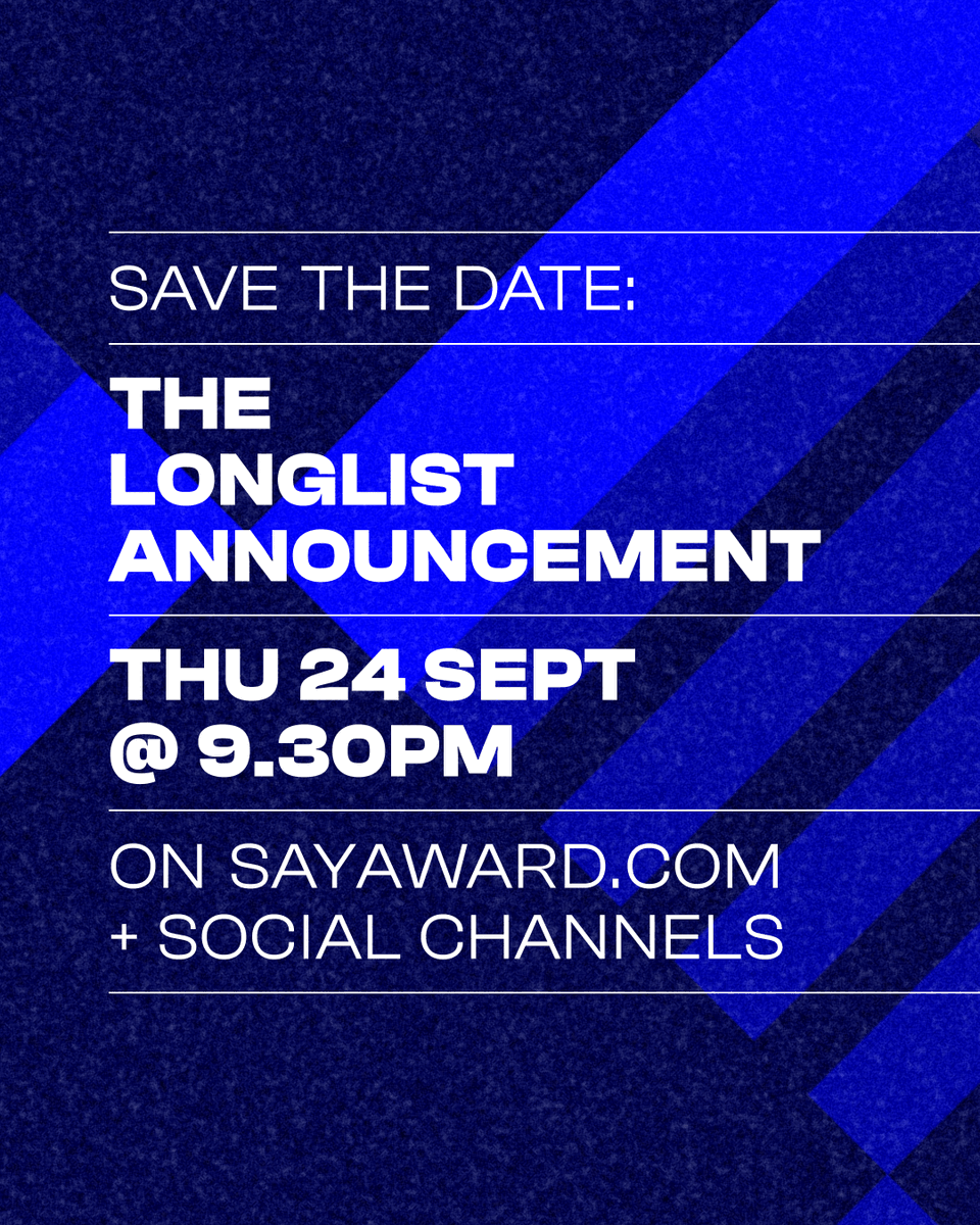 SAYaward's tweet photo. Mark your calendars – the Scottish Album of the Year (SAY) Award Longlist announcement will take place on our social channels on Thursday 24th September @ 21:30.

Which albums do you want to see on this year's Longlist? 

#SAYDundee https://t.co/vAi7UhQcTV