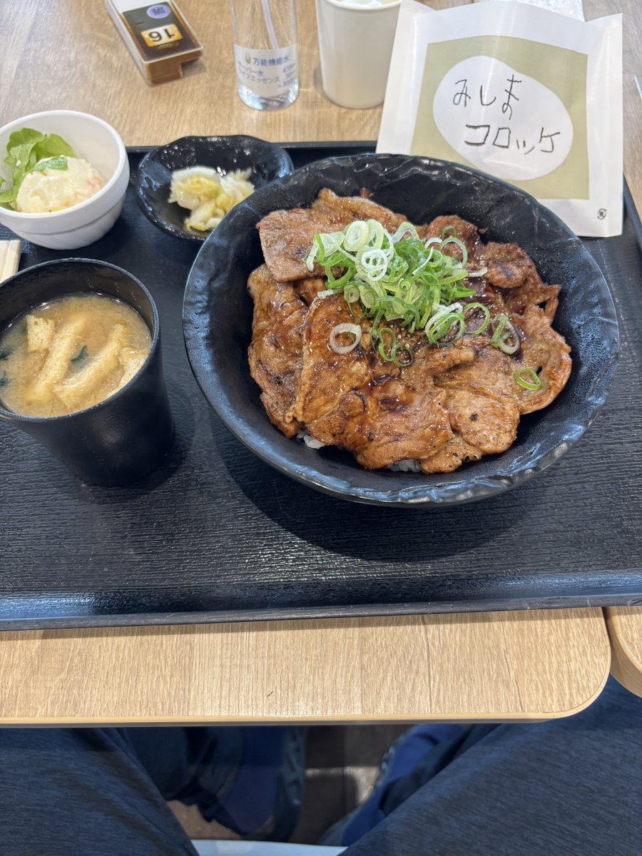 baba_nmz2's tweet photo. 十勝豚丼をいただきました〜🐷
香ばしく焼かれた豚肉がたっぷり乗ってて、これはご飯が止まらないやつッス！
久しぶりに食べる豚丼、めちゃくちゃ美味しかったッス！😋 https://t.co/Mt3sKtxkZU