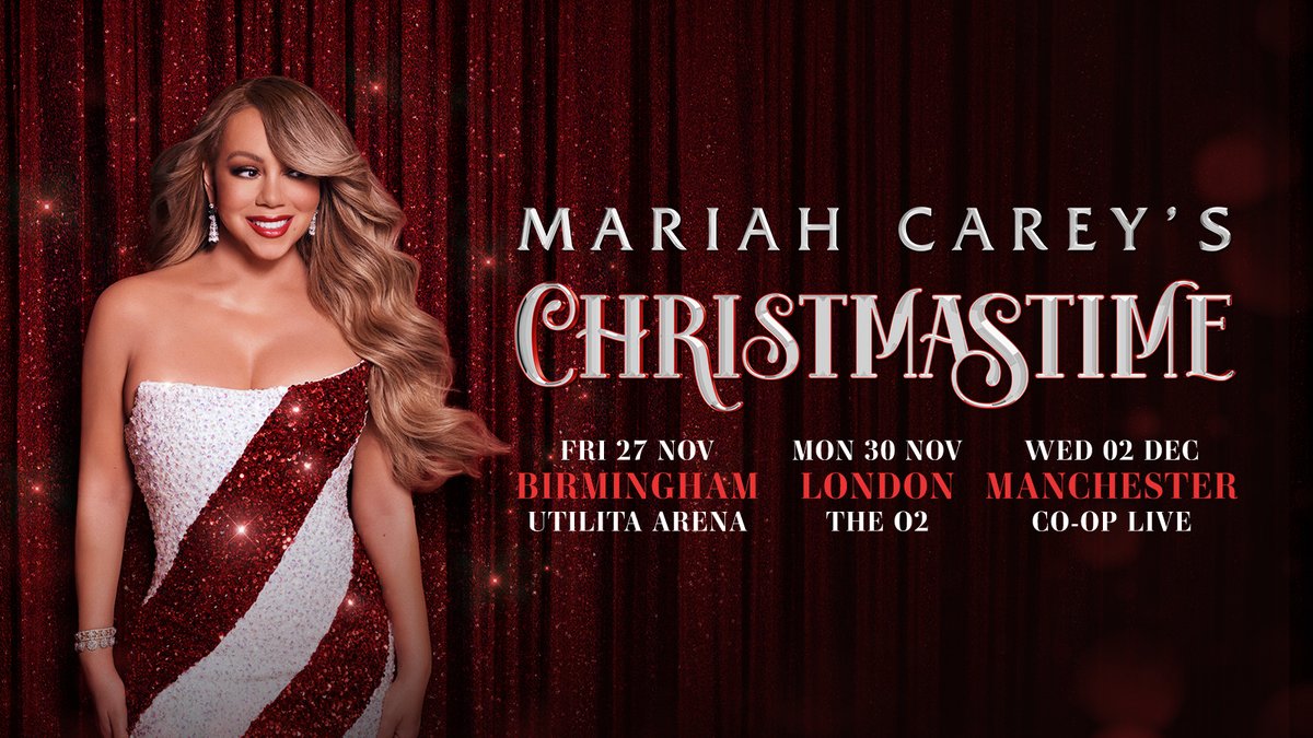 AXS_UK's tweet photo. #AXSNEW 🎄 It's time — @MariahCarey is bringing Christmastime to the UK! ✨ With her festive catalogue, global hits and fan favourites — including "All I Want For Christmas Is You".

⏰ Presales start Wednesday at 10am
General on sale Friday at 10am
🎟 https://t.co/rgZUDUcYaS https://t.co/Sdce3Zl4WZ