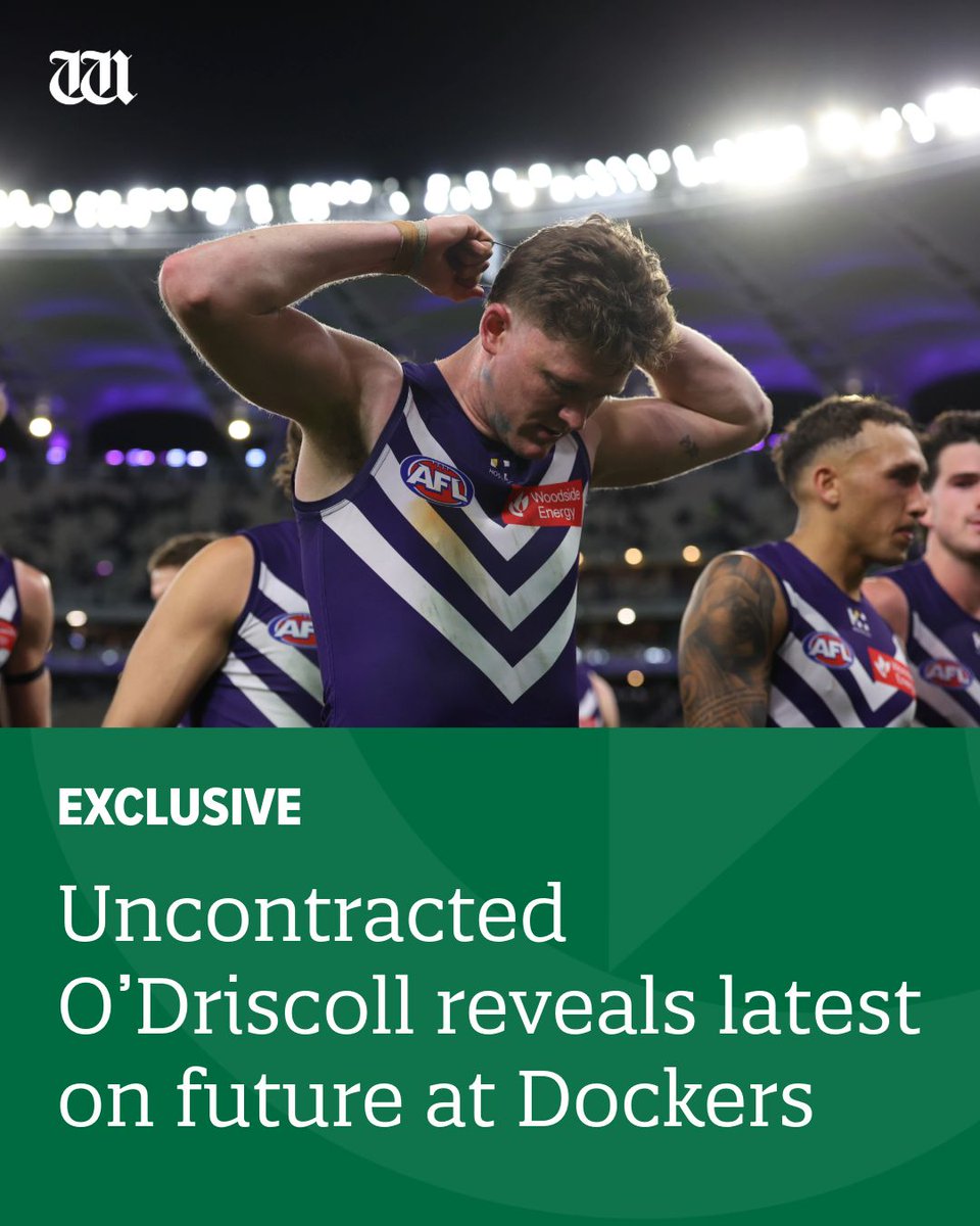 TheWestSport's tweet photo. EXCLUSIVE: Out-of-contract wingman Nathan O’Driscoll has spoken about his future at Fremantle ahead of one a big week where the Docker looms as one of the heartbreak stories of this year’s grand final. 

MORE: https://t.co/W02KIFBwiC https://t.co/Nj7emystVz