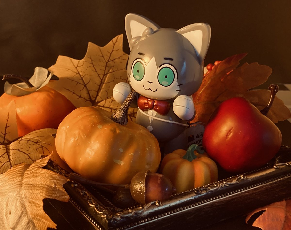akiha915's tweet photo. 明日22日は大阪ソフコン！秋らしい応援写真です。ソフピはいいぞ🍁🎃🐈かにぴもハロウィンカスタム置いてもらってますのでよろしくお願い���ます！ https://t.co/BwMYUQtQYY