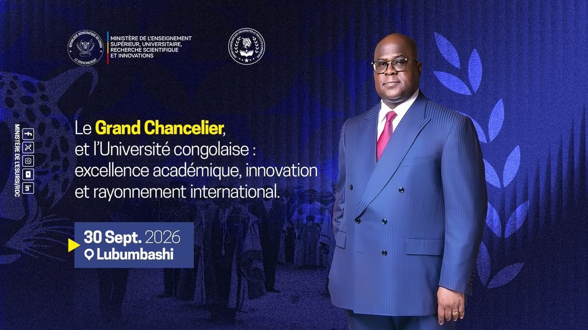 credibleinfo_cd's tweet photo. UNILU : Félix Tshisekedi sera consacré Grand Chancelier des universités le 30 septembre
https://t.co/MfweuT2A8i https://t.co/QtXwq9F4LW