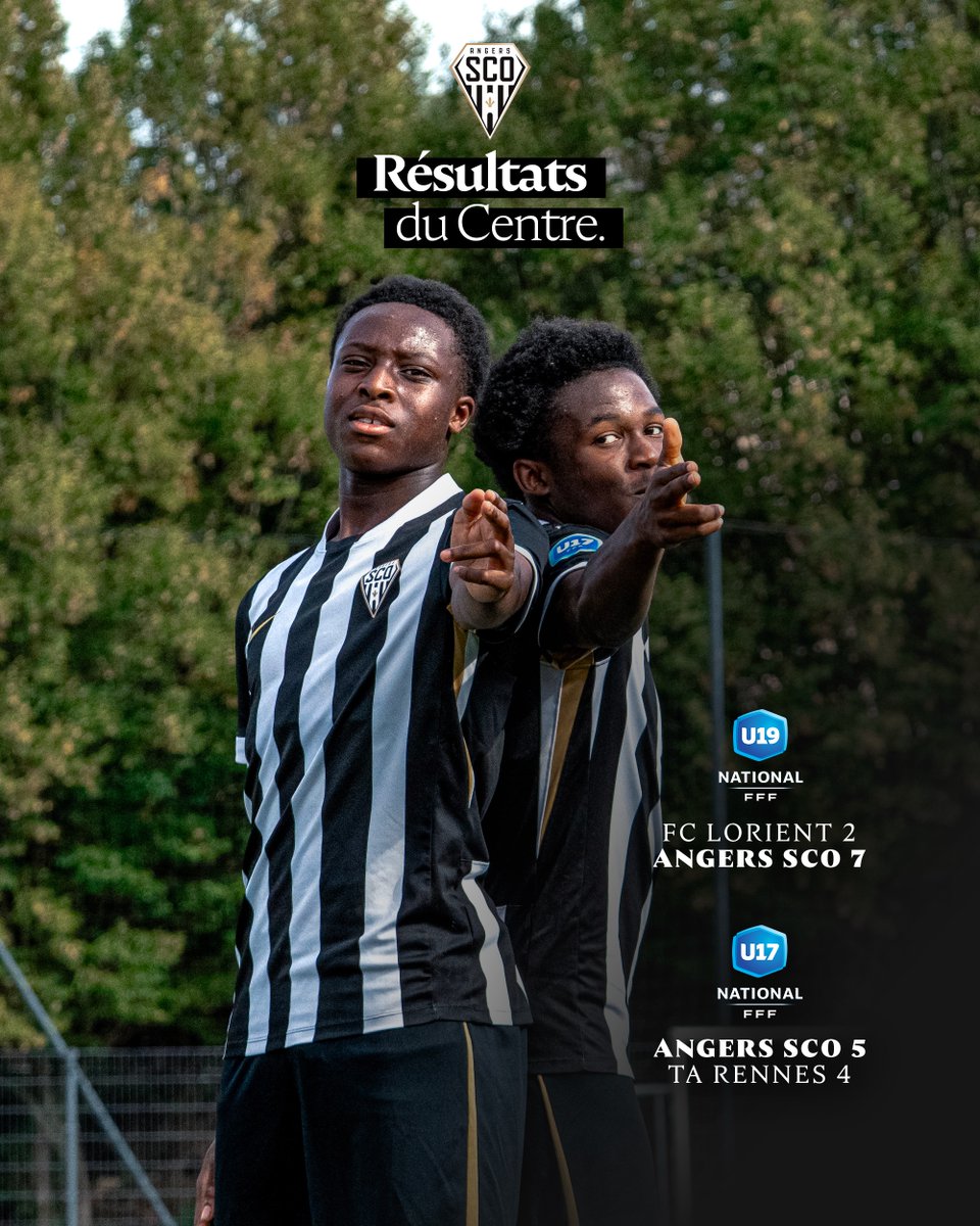 AngersSCO's tweet photo. Les résultats de notre Centre de formation avec 𝐝𝐞𝐮𝐱 𝐯𝐢𝐜𝐭𝐨𝐢𝐫𝐞𝐬 et beaucoup de buts ✅ https://t.co/6nl92JXG8f