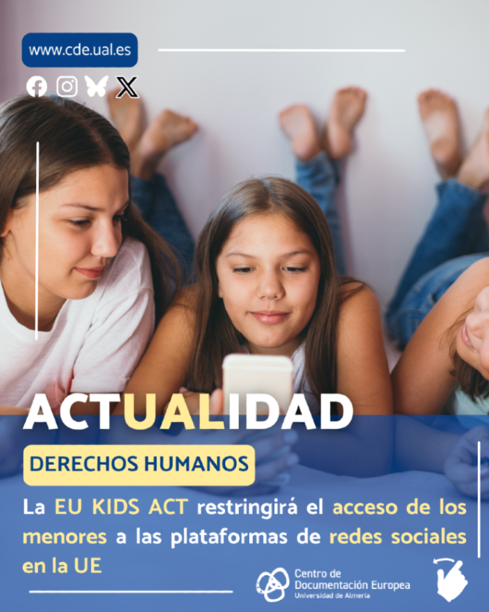 cdeualmeria's tweet photo. 📱🚫👦 La EU KIDS ACT restringirá el acceso de los menores a las plataformas de redes sociales en la UE. 🇪🇺
🔗 https://t.co/d6ImpAiclS
#EUKIDSACT #SeguridadInfantil #MenoresEnInternet #ProtecciónDigital #RedesSociales #ComisiónEuropea https://t.co/OvIGlWOC3B