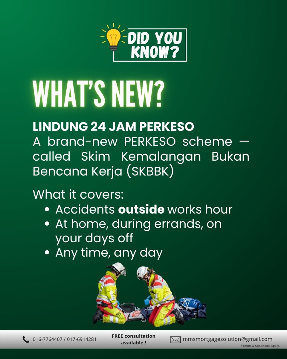 CandyJuvery4h's tweet photo. Most people don’t realise SOCSO only covered them during work hours. From June 2026, PERKESO’s Lindung 24 Jam scheme provides round-the-clock protection, including accidents at home, during personal errands, and on days off. https://t.co/s2szF1SLUv