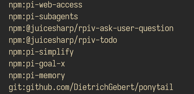 thehxdev's tweet photo. بعد از استفاده از چندین هارنس مختلف برای کدنویسی، Pi از همشون بهتر بوده تا الان. با چنتا پلاگین که لیستشون رو میزارم کل کارام راه میفته.
هرمس زیادی سنگینه و بعضی چیزایی هم که برای کد نوشتن ازش انتظار دارم به خوبی Pi کار نمیکنن.

پلاگین pi-goal-x چیز خوبیه :) https://t.co/tEIeAZa45T