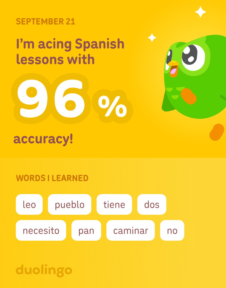 samirgamal90's tweet photo. I’m learning Spanish on Duolingo! It’s free, fun, and effective 💪 https://t.co/Zygn1iYIT7
