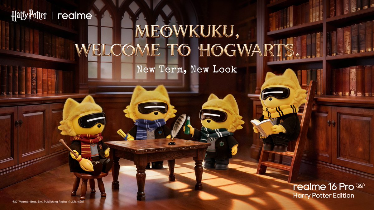 FrancisRealme's tweet photo. #GiveawayAlert
What does the Harry Potter universe mean to you?
Drop your word below and stand a chance to win:

-realme 16 Pro Harry Potter Edition: 1
-realme Buds T500 Pro Harry Potter Edition: 2
-Harry Potter Edition realme Meowkuku: 5

8 winners. One magical giveaway.
T&C Apply: https://t.co/eCO4pGUtDW 

#realmeHarryPotterEdition #HarryPotterXrealme