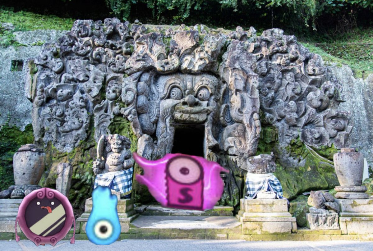 114514Maaa's tweet photo. 全然関係の無い建物でもこの2体がいたら妖怪ウォッチの施設っぽくなる説 https://t.co/sLzrgz0i0E