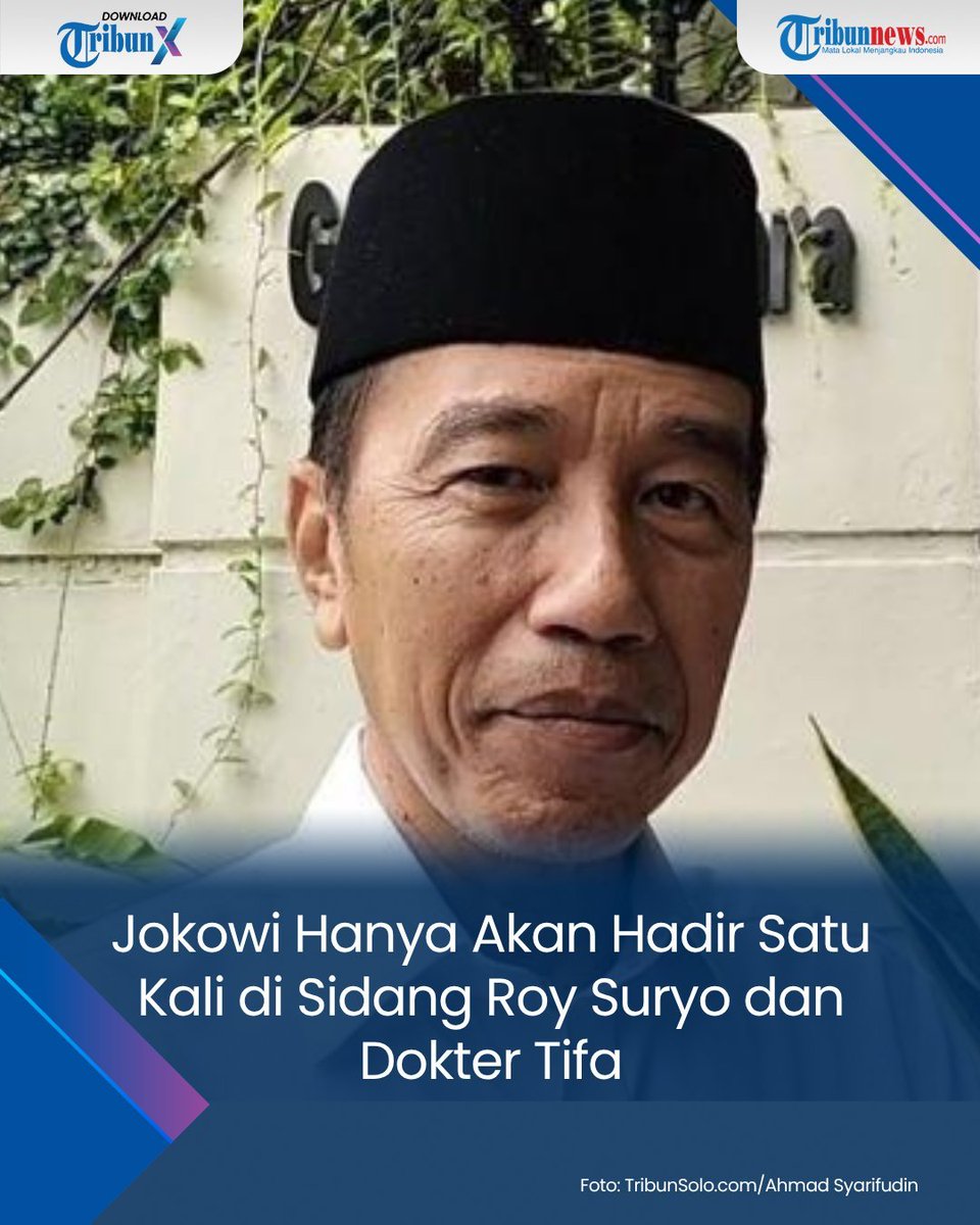 DokterTifa's tweet photo. Antara Jokowi dan Joko Widodo
(Beathor Suryadi, 2026) 

Inilah tokoh yang saya jelaskan pada Konpres pasca sidang pokok perkara ke-2 17 September 2026

Bahwa menurut Beathor Suryadi, ada dua orang Joko Widodo. 

Yang satu Jokowi aka Mulyono yang menjadi Presiden. 

Satu lagi Joko Widodo yang pernah kuliah di UGM, tetapi hanya sampai Sarjana Muda. 

Keduanya beda wajah dengan perbedaan sebesar 92,37% berdasarkan  perhitungan Theorema Bayesian yang saya sampaikan pada sidang CLS di Solo 24 Februari 2026 lalu. 

Pendapat Beathor Suryadi ini diperkuat oleh penjelasan Mantan Rektor UGM Profesor Sosial Efendi, juga oleh satu Tokoh lagi yaitu dr Zulkifli Ekomei. 

InsyaAllah Pak Beathor Suryadi dan dr Zulkifli Ekomei akan hadir di sidang saya selanjutnya menjadi saksi ade charge bagi saya. 

Dan mereka akan secara gamblang menjelaskan argumentasi mereka tentang Jokowi dan Joko Widodo. 

Bayangkan  betapa serunya persidangan nanti. Nantikan  selalu Sidang PN Jaktim yang disiarkan secara live streaming.
