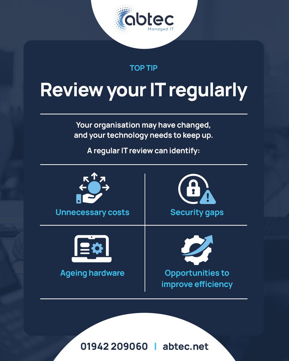 ABtecComputers's tweet photo. When did you last properly review your IT?
If it's been a while since you took a fresh look at your IT, let's chat - sometimes a second pair of eyes can uncover more than you expect.
📩 info@abtec.net
📞 01942 209060
🌐 https://t.co/NJIKFktBkr
#abtec #BusinessIT https://t.co/4HHAuNEPEf