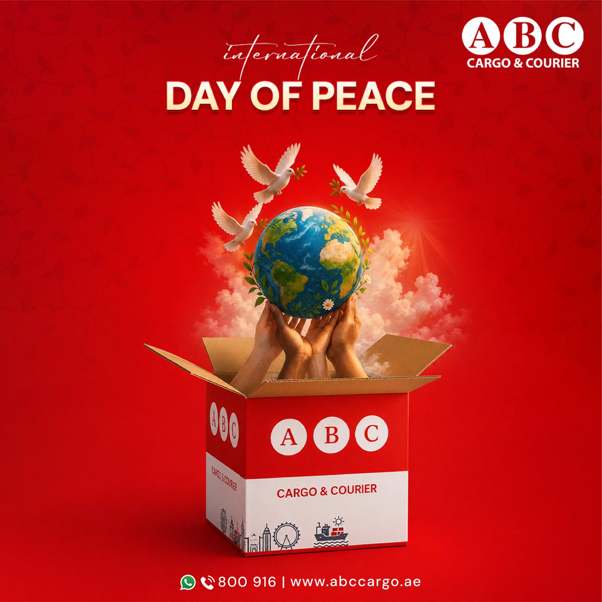 abccargocourier's tweet photo. Connecting borders, delivering hope! 🕊️🌍
We deliver more than packages—we carry love & trust to bridge distances worldwide. Let’s celebrate unity this #PeaceDay.
📞 800 916 🌐 https://t.co/eaJUeyuZXa
#InternationalDayOfPeace #ABCCargo #GlobalUnity https://t.co/XVkRDtQqcM