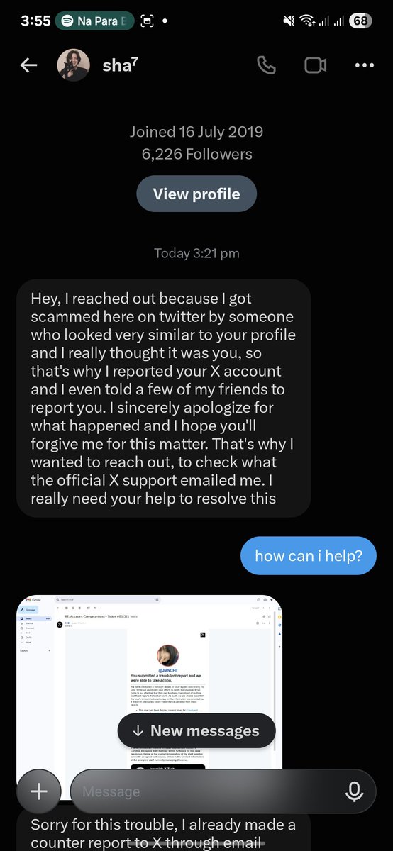 JMNCHII's tweet photo. scam allert ang echos echos 

report niyo everyone si 
@Gwnyooz https://t.co/TvNLnM7yeQ