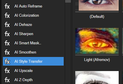 Tama13132's tweet photo. If these would come up some years ago, they'd be just called "Colorization, Dehaze, Sharpen, Smart mask, etc..."

But the AI tag is both a trendy and controversial term and its polluting any piece of tecnology, causing a general confusion

These are just filters! No GenAI trash https://t.co/9UwfYWxBAR