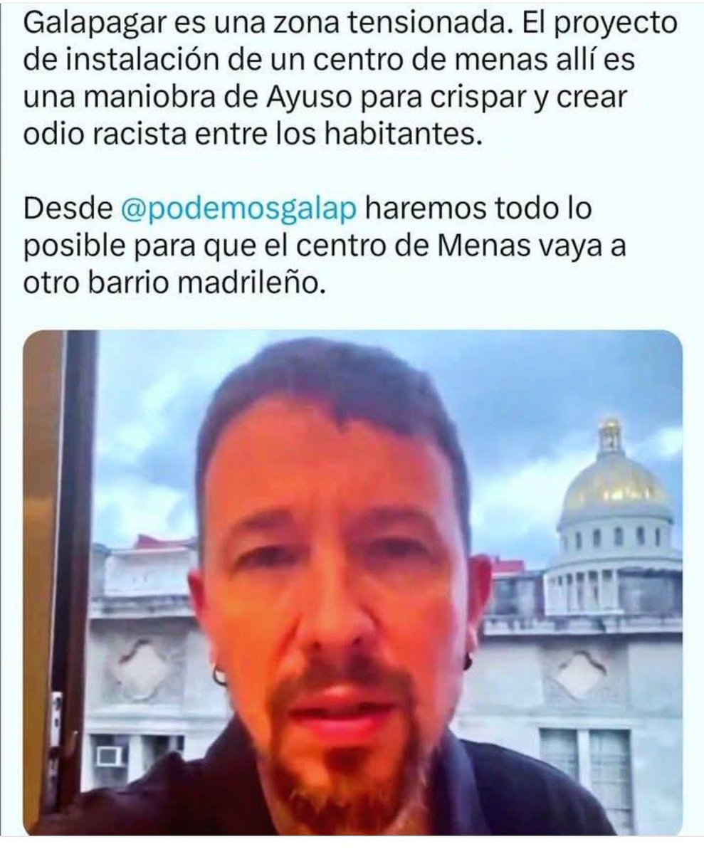 gutterman1864's tweet photo. Vaya Pablito no quiere un centro de menas en Galapagar, dice que Ayuso lo pone allí por odio...
Pablito tú que tienes espacio en casa, acoge algún mena. https://t.co/XA6SfC7tEE