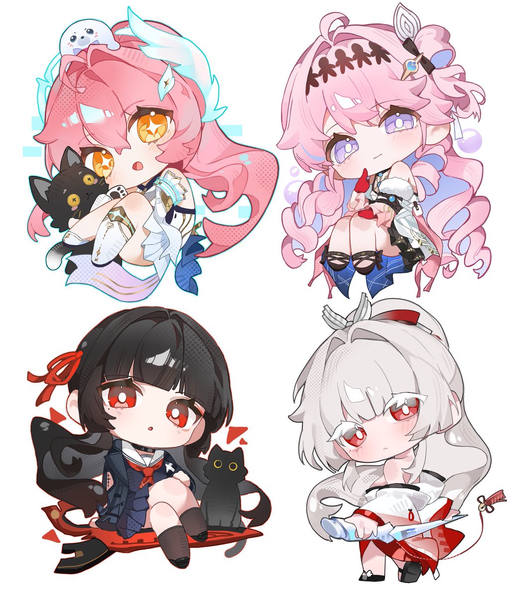C00kie_eee's tweet photo. My wuwa chibi art Collection! https://t.co/k3nB4JeLdq