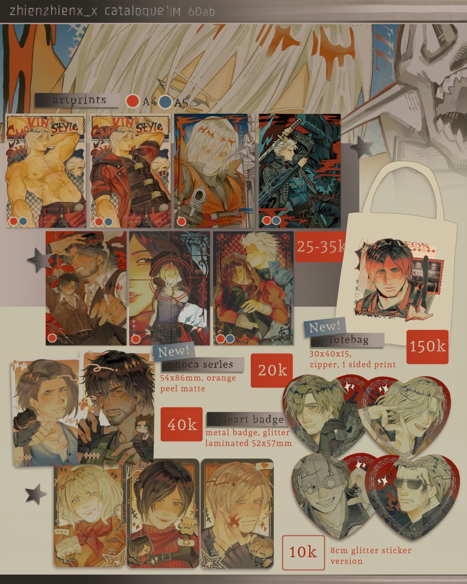 zhienzhienx_x's tweet photo. Comifuro catalog yeyy #cf23 [🧡🔄 appreciated]
PO+mail orders(local only) 
🥐Booth M-60ab both days
🗓️Po period 21-30 Sept 
👾Fandoms
Dmc, resident evil, Hannibal, phm, ironlung, batfam, random movie dudes
(3/5) https://t.co/BjgaOeGCz7