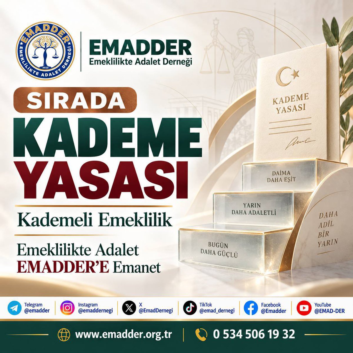 TubiEmad's tweet photo. Biz hakları gasp edilmiş 
Türkiye Cumhuriyeti vatandaşıyız ‼️

Biz borçlu değiliz…

Alacaklıyız, alacaklı ‼️

@EmadDernegi
#SıradaKademeYasası https://t.co/28tBhbpw5l