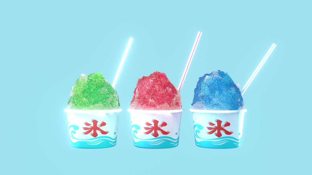 kotatsu_128's tweet photo. ベビーカステラとかき氷担当しました～🥳
#blender #b3d https://t.co/nHW364hqbp