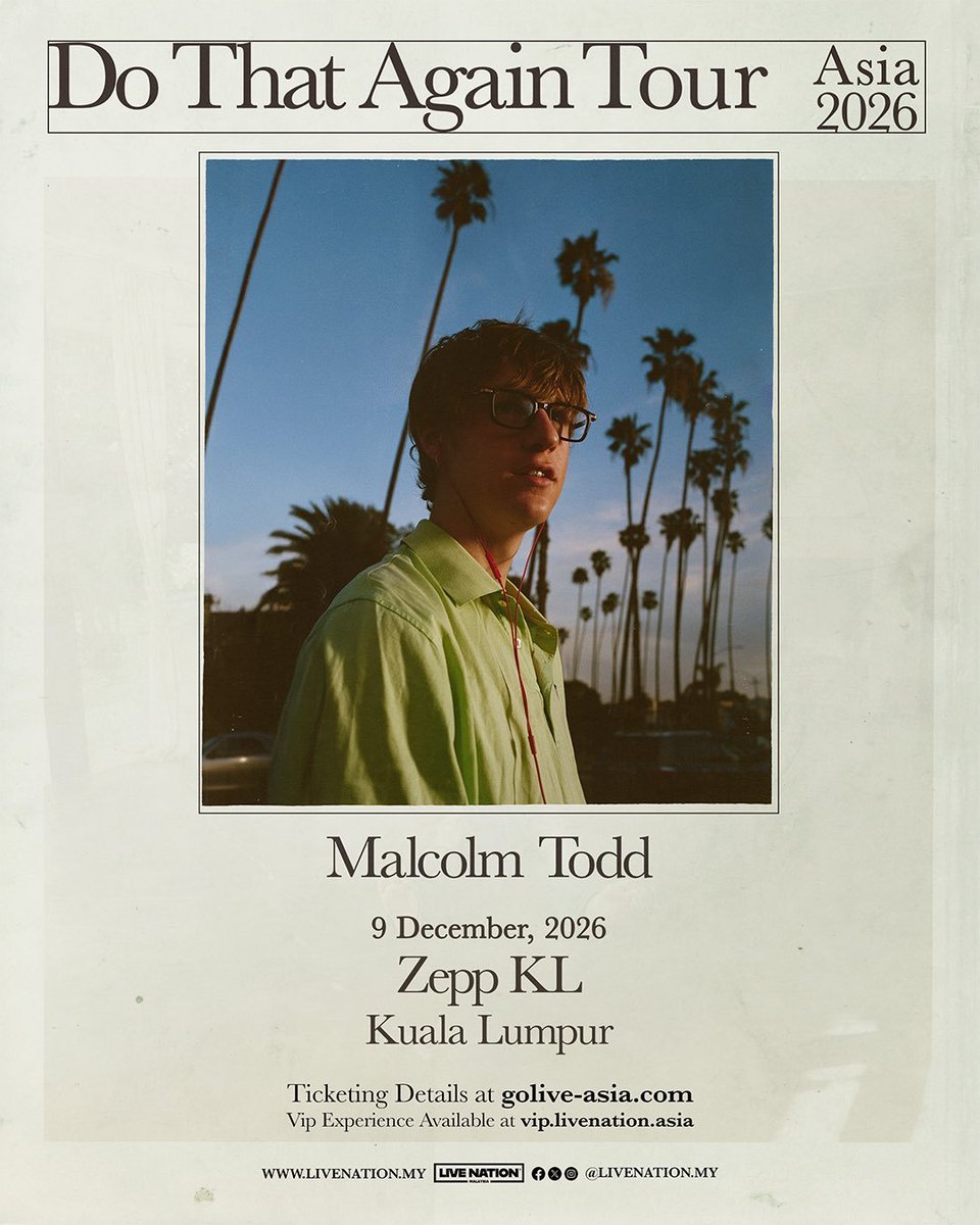 Kennesh2k's tweet photo. TICKETING SERVICE🎫 

LN PRESALE/GENERAL SALES

Malcolm Todd: Do That Again Tour In Kuala Lumpur

▪️Service charge:RM35/slot
▪️Limited slot
▪️Experienced and trusted
▪️DM for more info 

#MalcolmTodd #MalcolmToddinKL https://t.co/wY5cGJhg11