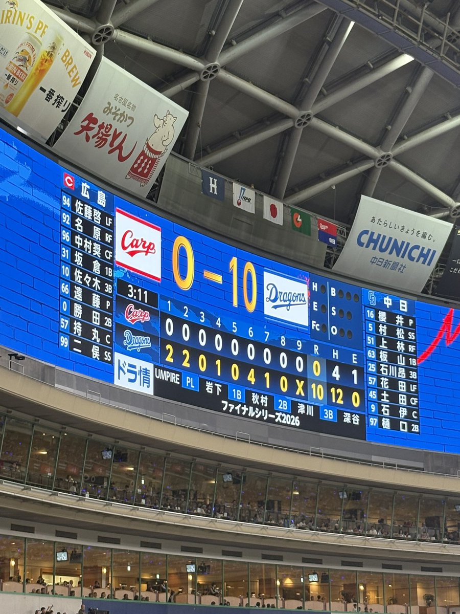 TK_carp1's tweet photo. 名古屋終　9月だけやったけど来年はもっと行くので頼みますよ！！

坂倉残ってね😭😭 https://t.co/Tvxusjjynt