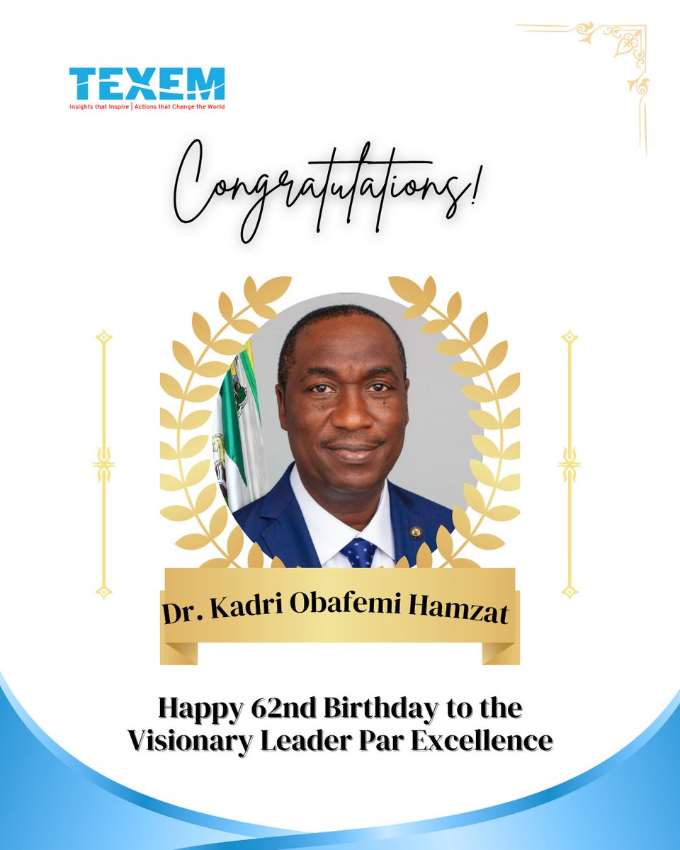 max_crown22's tweet photo. What makes a milestone meaningful is the knowledge gained, lives touched, and lessons gathered along the way. Celebrating 62 years of Dr. Kadri Obafemi Hamzat. May the years ahead bring greater fulfilment and purpose. #KOHat62 https://t.co/LzNSM6rXHR
