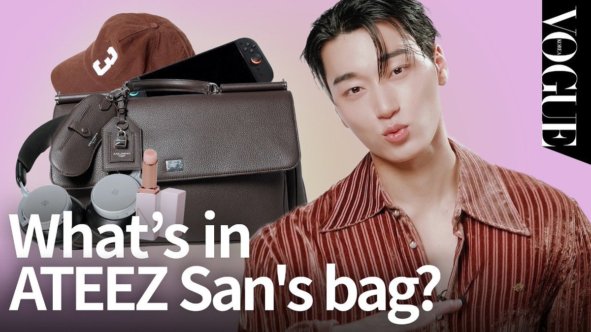 1024updates's tweet photo. [🎬] San for VOGUE Korea - What's in My Bag
🔗: https://t.co/MROBKoOT61

#ATEEZ #에이티즈 #CHOISAN https://t.co/ptn1VMCaOC
