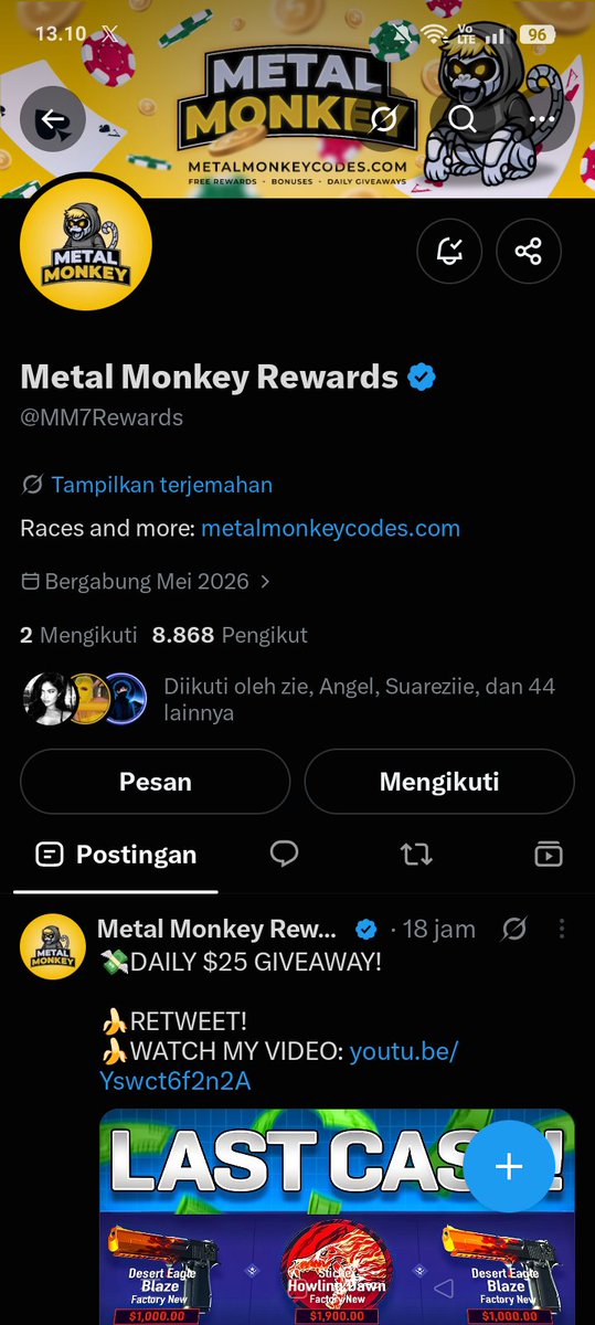 boyzevike's tweet photo. @MetalMonkeyThe7 @MM7Rewards Not just a giveaway . Hoping you feel my energy and heart in this.

thank you so much. Wishing you more wins and blessings in all you do !! https://t.co/DAmrMnI4nV