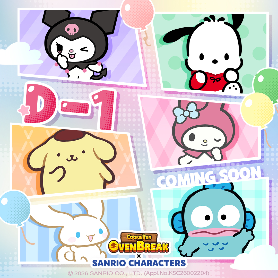 CookieRunOBEN's tweet photo. Just 1 day until the CookieRun: OvenBreak x Sanrio characters collab! 📸✨

Are you ready to make adorable new memories with the Sanrio characters? 🩷

Get ready to run! 🔥

#CookieRun #OvenBreak #Sanriocharacters #collab https://t.co/wJtlgVDcsR