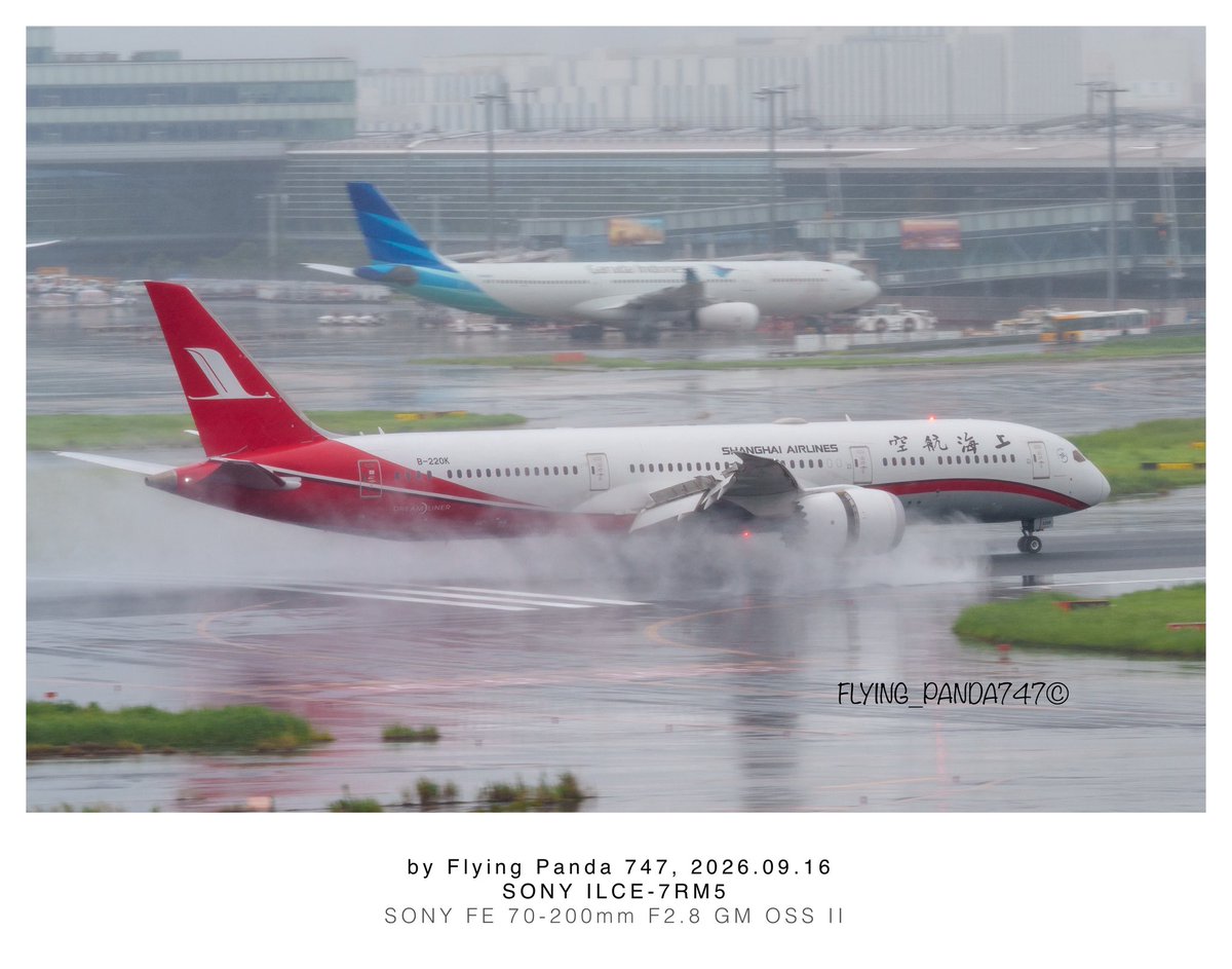 Flying_Panda747's tweet photo. 上海航空 / Shanghai Airlines 
Boeing 787-9 B-220K
@ HND, SEP 2026
#avgeek #boeing #b787 #dreamliner #SonyAlpha #飛行機が有る景色 #羽田空港 https://t.co/RgjOQh6oe6