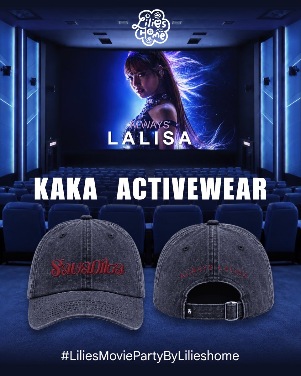 LiliesHome_'s tweet photo. Sponsor ที่ไม่กล่าวถึงไม่ได้เลยคือ KAKA activewear ขอบคุณที่ให้หมวกสวยๆ กับทางบ้านลิลลี่โฮมและสนับสนุนกิจกรรมพวกเราลิลลี่ค่ะ ทางบ้านขอสงวนสิทธิ์ไว้ให้คนที่มาร่วมดูหนังกับเราเฉพาะแพคเกจ VIP วันที่ 17 ตุลาเท่านั้น เนื่องจากเป็นสินค้า exclusive ค่ะ หมวกออกแบบสวยมาก สีหมวกและลายปักลายสวัสดีค่ะที่ถูกต้องมาก🧢❤️

A massive thank you to our incredible sponsor, KAKA activewear, for gifting these beautiful caps to LiliesHome and supporting Lilies! To keep it highly exclusive, these caps are strictly reserved only for those joining our movie party with the VIP package on October 17th. The design is absolutely breathtaking and the "Sawasdee-ka" embroidery is just flawless and totally on point!

This event wouldn't be this legendary without your amazing generosity🙏🏻

https://t.co/3ldaJdMLld

วันที่ 17 ตุลายังพอมีบัตรนะคะ โรงภาพยนตร์ IMAX ที่ ICON SIAM เวลา 17.30 ค่ะ

🔽 ทุกคนเข้าไปช้อปปิ้งได้ที่ link นี้เลย🔽
https://t.co/D0FSfpFtJe

มาดูหนังด้วยกัน อยู่โมเม้นที่ดีไปด้วยกันนะคะ
แล้วเจอกันที่งานค่ะทุกคน💛

#AlwaysLalisa 
#LiliesMoviePartyByLilieshome