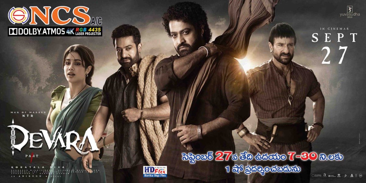 rao_goka's tweet photo. #Devara Vizianagaram NCS 4K special show (7.30 am) on Sep 27th 👍 https://t.co/p4Ui5bAjSd
