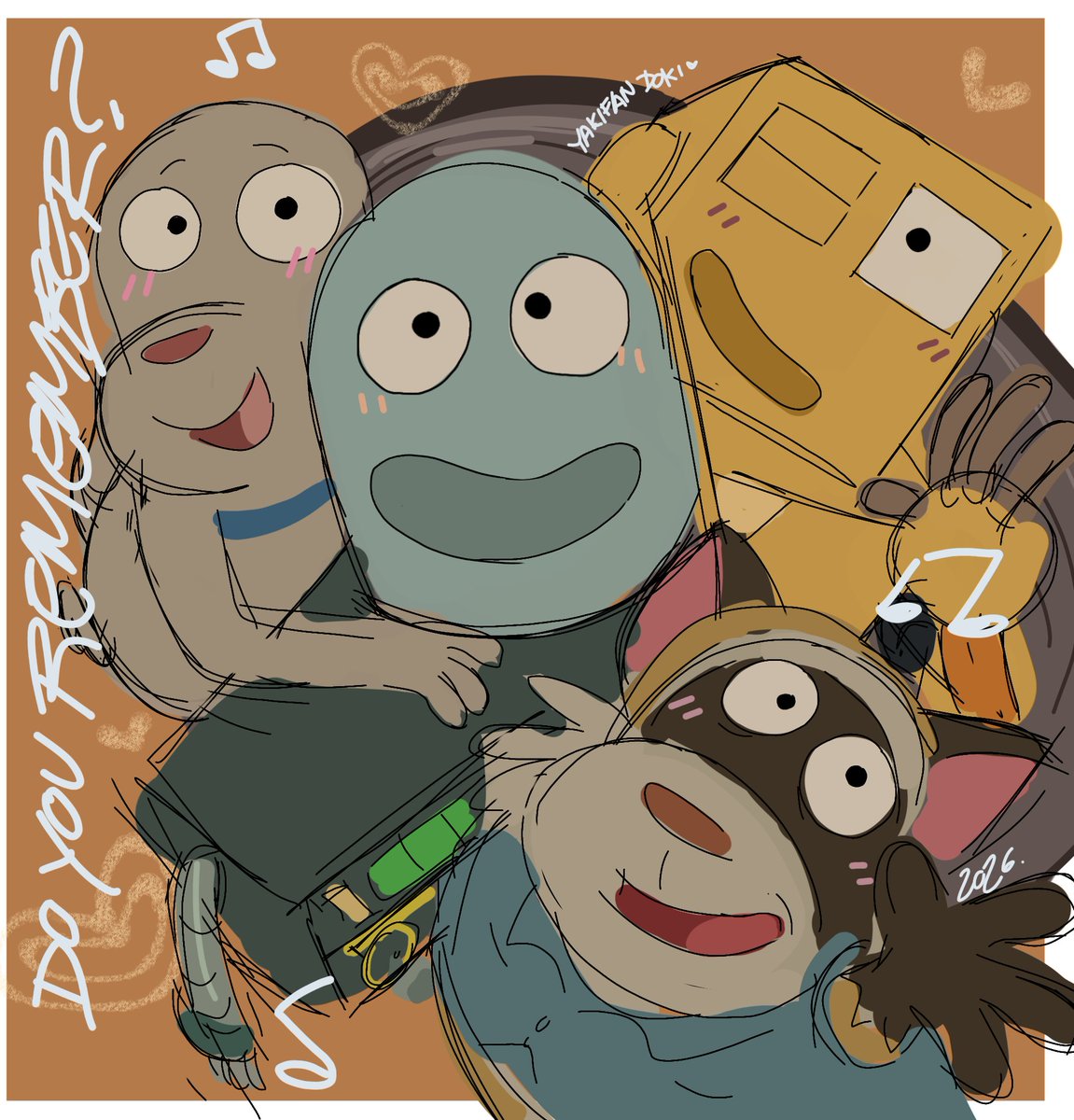 jackiedudezz's tweet photo. They're singing that song! 💛✨🌻🎶
#robotdreams #miamigorobot #MiAmigoRobot #Fanart https://t.co/UwQtdszzvH
