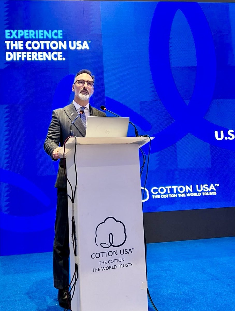USCGLahore's tweet photo. #DYK? Pakistan is the second-largest export market for U.S. raw cotton, making it a key partner for America’s cotton industry and an important link in the global textile supply chain.

Consul General Stetson Sanders met with a visiting U.S. cotton delegation and representatives from Pakistan’s textile mills to explore opportunities for sustainable sourcing, traceability, innovation, and greater supply-chain transparency.

Through @COTTONUSAglobal, Cotton Council International (CCI) connects American cotton suppliers with Pakistani manufacturers, sharing U.S. expertise and innovative tools to help meet evolving global market expectations. Stronger industry-to-industry connections can create new commercial opportunities, support more transparent and resilient supply chains, and contribute to Pakistan’s competitiveness in global textile markets.

Building stronger connections across the cotton and textile value chain – one partnership at a time. #USAinPakistan