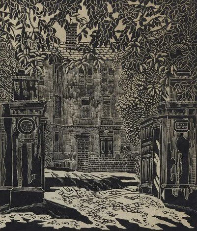 ArtGuideAlex's tweet photo. The Gates of Holwood House c1922 #CharlesGinner https://t.co/nrxNfDVIOL