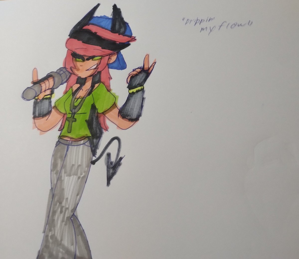 Aliceximen1b's tweet photo. In addition, I made this Drip of myself!!
"Drippin' my flow" XD.

#Fnf #Fnfbaddies https://t.co/w3HzPoLveG