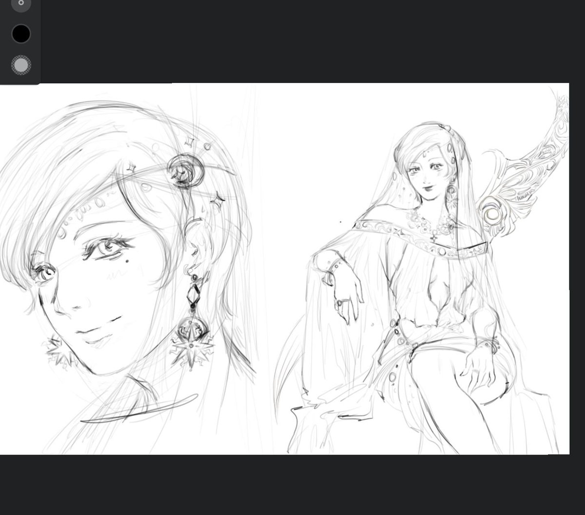 LittleHerb3's tweet photo. A sketch of my preeeeetty baby for ASOIAF AU 😭😭
Lady Ada of House Dayne from Starfall i swear it just fits herrrr
#adawong https://t.co/QnMEi8GWXV