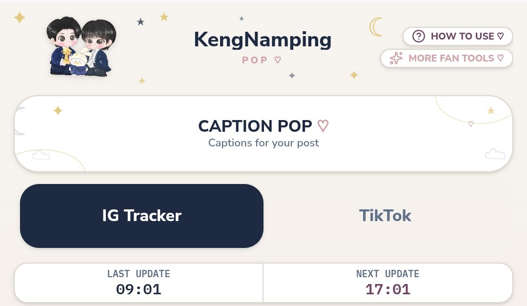 Officiallypink's tweet photo. 📢 New feature alert 👋

✨ Caption POP มาแล้ววว✨

ตอนนี้ใน KengNamping POP มีแคปชั่นให้หยิบไปใช้กันแล้วน้า 💬

เลือกแคมเปญ → เลือก IG / X → เจออันไหนถูกใจก็กด COPY ALL ได้เลย หรือกด RANDOM หาอันใหม่ก็ได้

ฝั่ง IG เราใส่ @ และ # ที่เกี่ยวข้องไว้ให้พร้อมแล้ว ไม่ต้องมานั่งเติมเอง 🫶🏻 (แต่ถ้าไม่อยากใส่เอาออกได้น้า)

แคปชั่นที่มีคนหยิบไปใช้แล้วก็จะถู��นั��ออกจาก LEFT จะได้ช่วยกันใช้ข้อความหลากหลาย ๆ
ใครคิดแคปชั่นไม่ออก แวะมาหยิบจาก Caption POP ได้เลยย 🌙✨