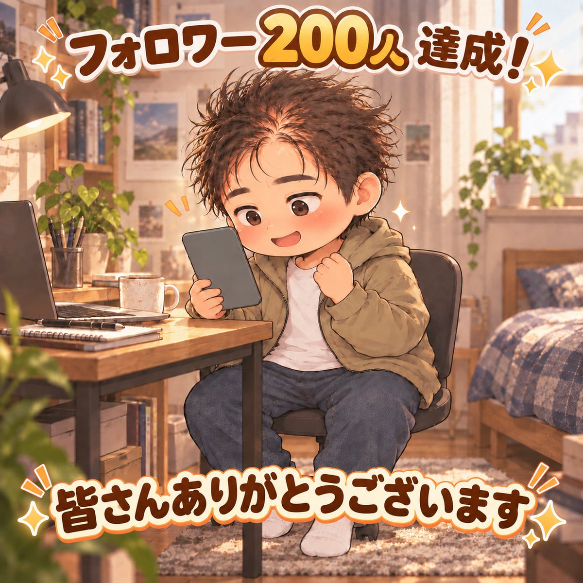 saiki_log41's tweet photo. いつのまにかフォロワー200人になっていました✨

日々のことをぽつぽつ書いているだけですが、読んでくれる人がいるのはうれしいです🤗

*ﾟ✲ฺ٩(ˊᗜˋ*)و ✲ฺﾟ*Happy

フォローしてくれた皆さん、ありがとうございます🫶 https://t.co/91pu04Yy0a