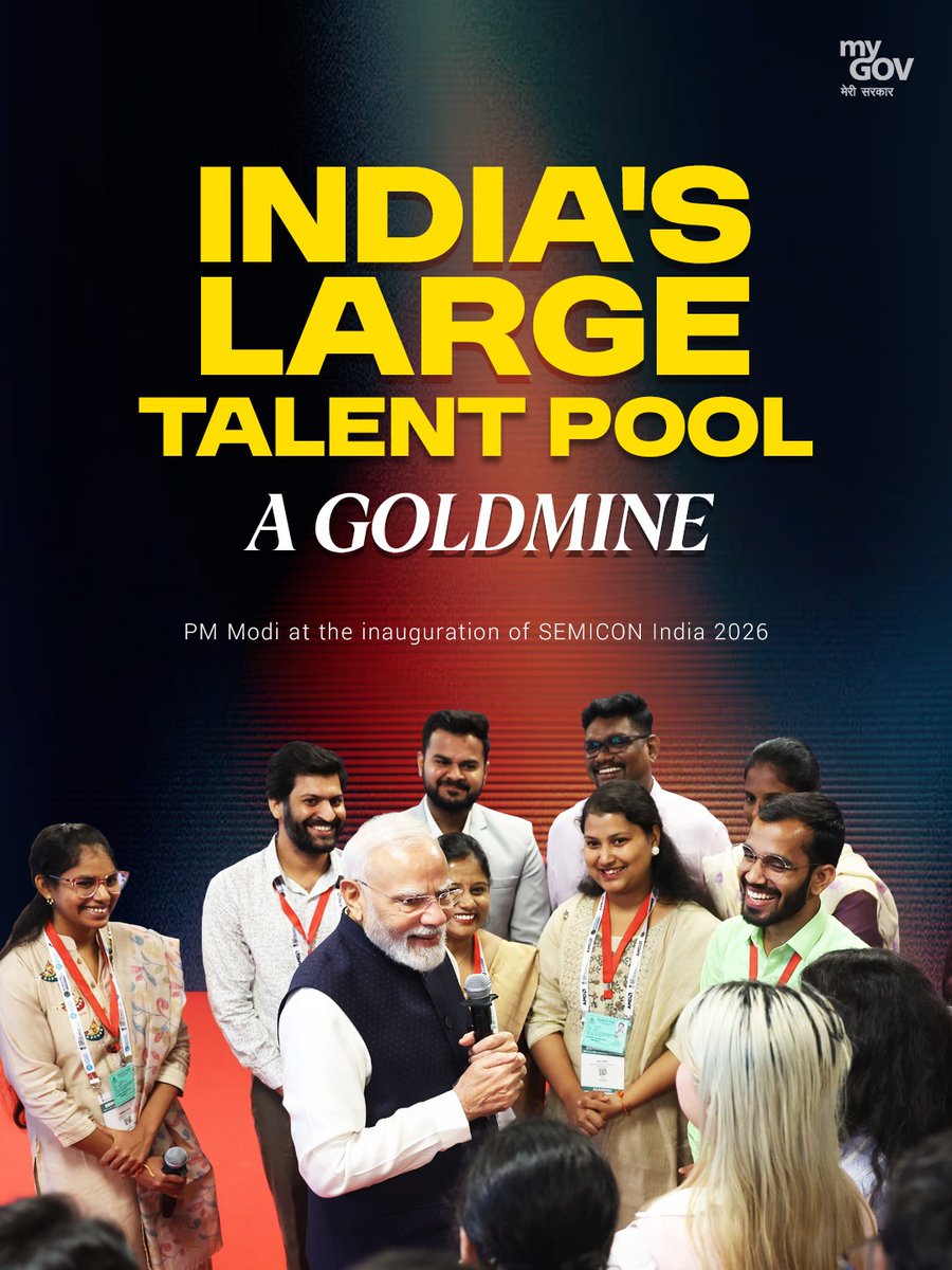 IndiaInSaoTome's tweet photo. Here are the highlights from PM @narendramodi’s address at SEMICON India 2026.  

#SEMICONIndia2026 #ViksitBharat #AtmanirbharBharat
@PMOIndia @SemiconIndia @MEAIndia @GoI_MeitY @_DigitalIndia @mygovindia https://t.co/xT8aIeUvuV