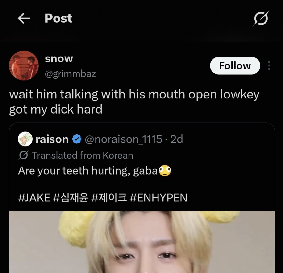 JakeProtectTeam's tweet photo. 🚨 PROTECT 🦮 🚨

RnB : sexualizing 🦮 with inappropriate/explicit post. 

🔗https://t.co/NDW7rrLgLy

❌️ Don't engage.
➡️ Report under: Hate, Abuse,  Harassment
➡️ Report: https://t.co/hvvMP4s82T 

Thank you for helping protect 🦮 with us 🙇‍♀️ https://t.co/0RNlWBgprl