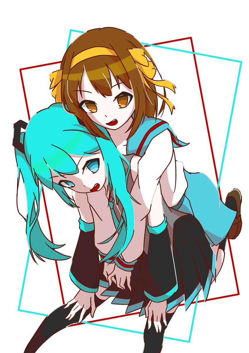 nisin513's tweet photo. ハルミクコラボおめでとう！！
#涼宮ハルヒ　#初音ミクㅤ https://t.co/LxbEWaZVTI