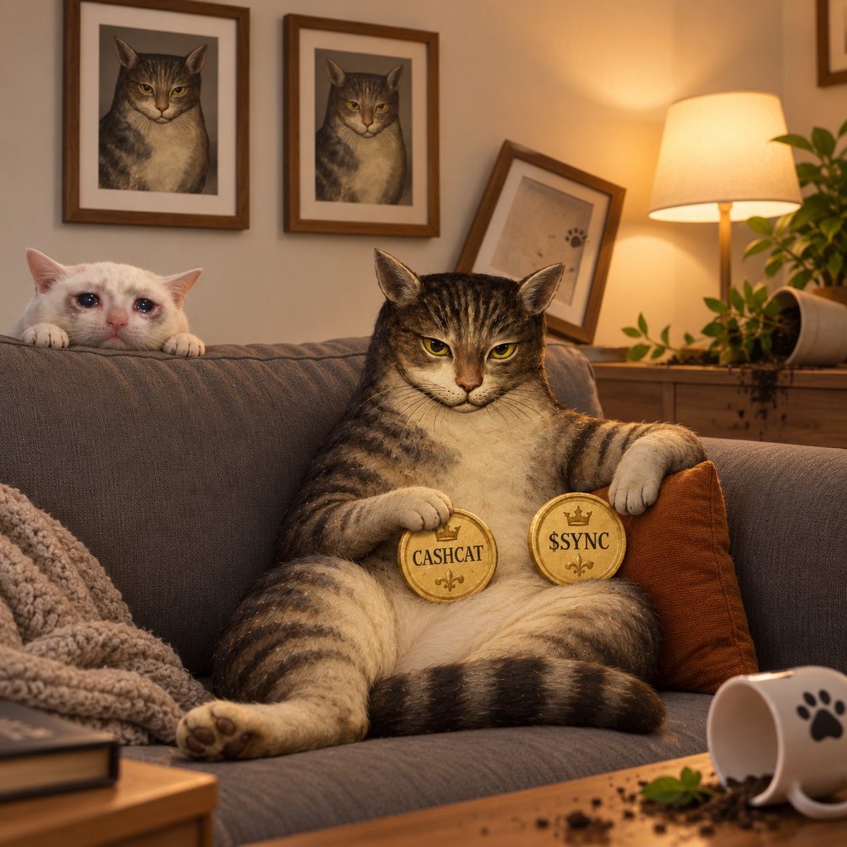 OfficialSYNCAT's tweet photo. @basedfloyd888 we support $CASHCAT. possibly too closely. there are allegations. https://t.co/rPLCgFCpwv