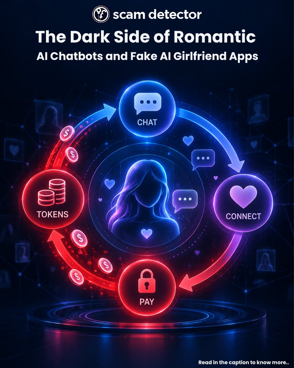 ScamDetector's tweet photo. 🤖 That AI companion may cost more than the subscription price. Watch out for repeated token paywalls, unnecessary app permissions, and unclear privacy practices.
 
👉 How to spot the warning signs: https://t.co/mueIqsLKFs

#DigitalSafety #AI https://t.co/2d58l8MZCd