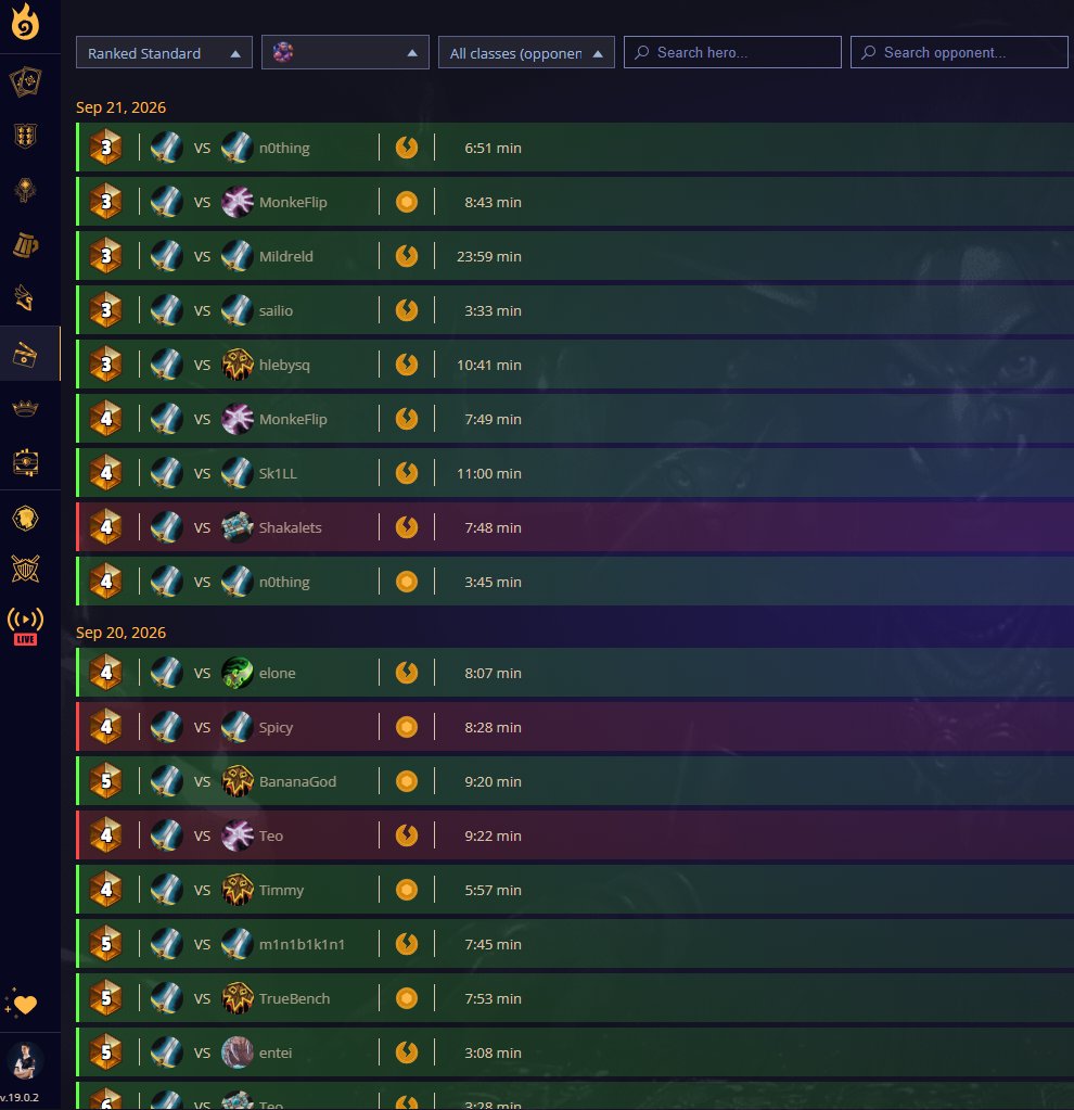 Norwis135's tweet photo. Back on my throne. Btw can someone from HS team finally ban player duriwinner? It is not fun grind the ranks offstream to avoid being streamsniped by him. Every high legend streamer can confirm they are being sniped by him every stream and it ruins the experience for everyone... https://t.co/RkbbpKqfdL